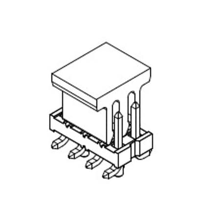 Molex Board Connector, 20 Contact(S), 2 Row(S), Male, Straight, 0.079 Inch Pitch, Surface Mount Terminal,  877592074